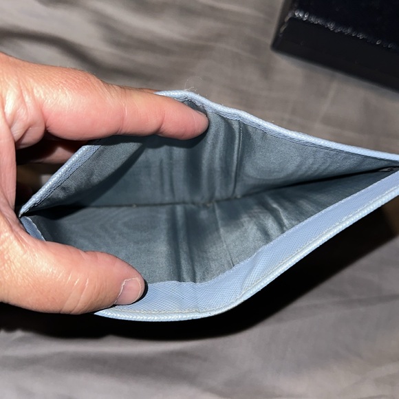 Prada Authentic light blue trifold wallet with box - Picture 11 of 13